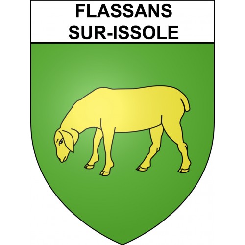 Stickers coat of arms Flassans-sur-Issole adhesive sticker