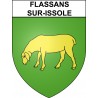 Stickers coat of arms Flassans-sur-Issole adhesive sticker