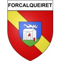 Pegatinas escudo de armas de Forcalqueiret adhesivo de la etiqueta engomada