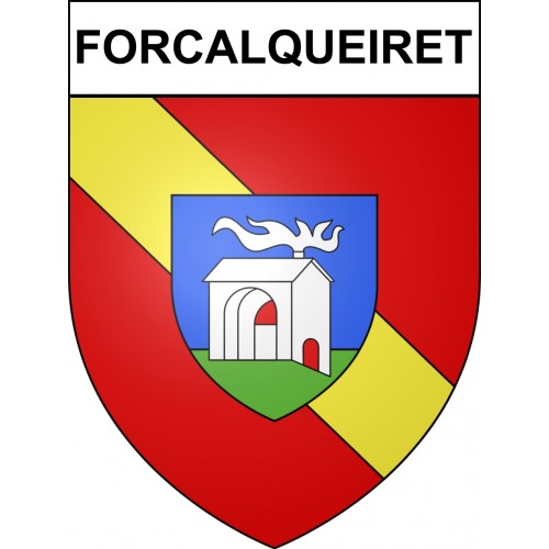Forcalqueiret Sticker wappen, gelsenkirchen, augsburg, klebender aufkleber