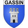 Pegatinas escudo de armas de Gassin adhesivo de la etiqueta engomada