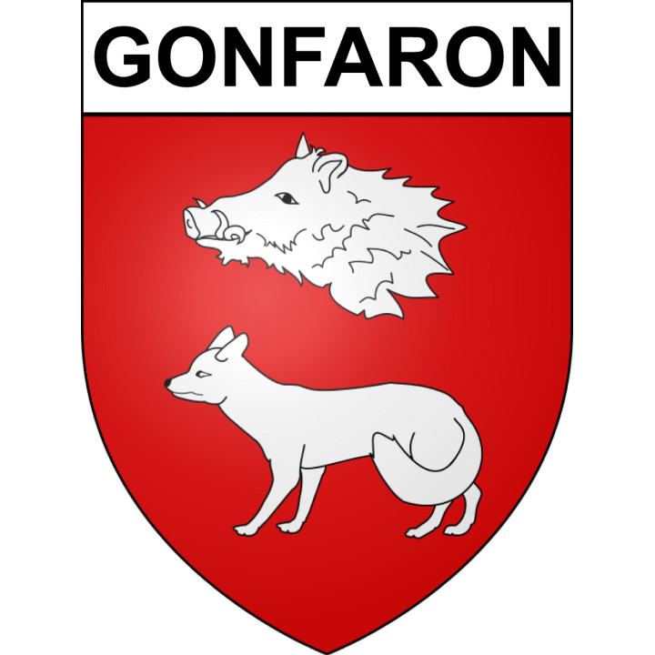 Gonfaron 83 ville sticker blason écusson autocollant adhésif