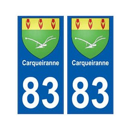 83 Carqueiranne autocollant plaque immatriculation ville