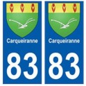 83 Carqueiranne autocollant plaque immatriculation ville