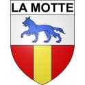 Pegatinas escudo de armas de La Motte adhesivo de la etiqueta engomada