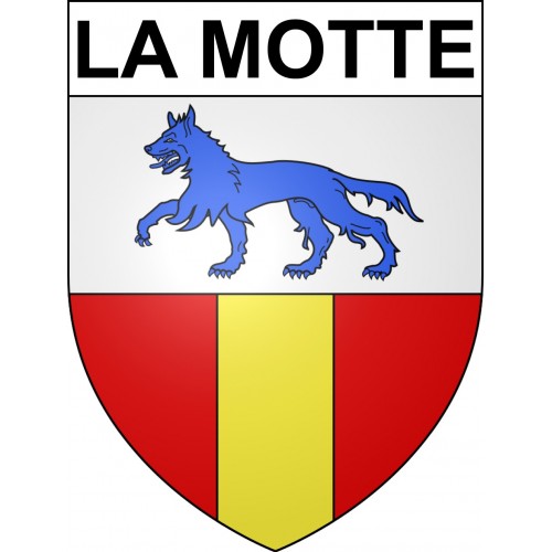 Pegatinas escudo de armas de La Motte adhesivo de la etiqueta engomada
