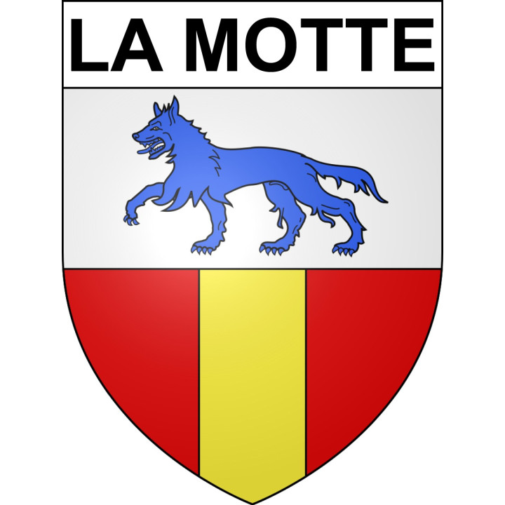 Pegatinas escudo de armas de La Motte adhesivo de la etiqueta engomada