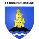 Pegatinas escudo de armas de La Roquebrussanne adhesivo de la etiqueta engomada