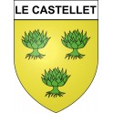 Pegatinas escudo de armas de Le Castellet adhesivo de la etiqueta engomada