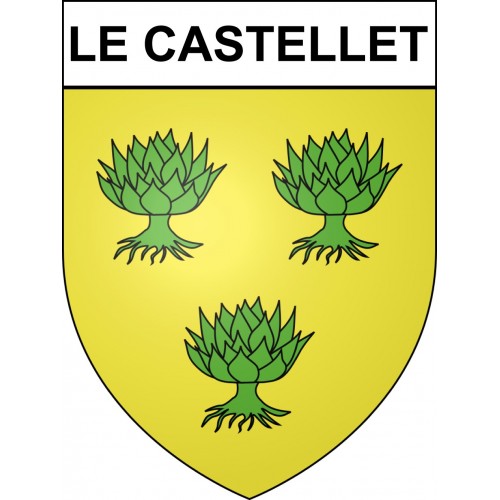 Le Castellet Sticker wappen, gelsenkirchen, augsburg, klebender aufkleber