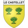 Pegatinas escudo de armas de Le Castellet adhesivo de la etiqueta engomada