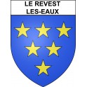 Pegatinas escudo de armas de Le Revest-les-Eaux adhesivo de la etiqueta engomada