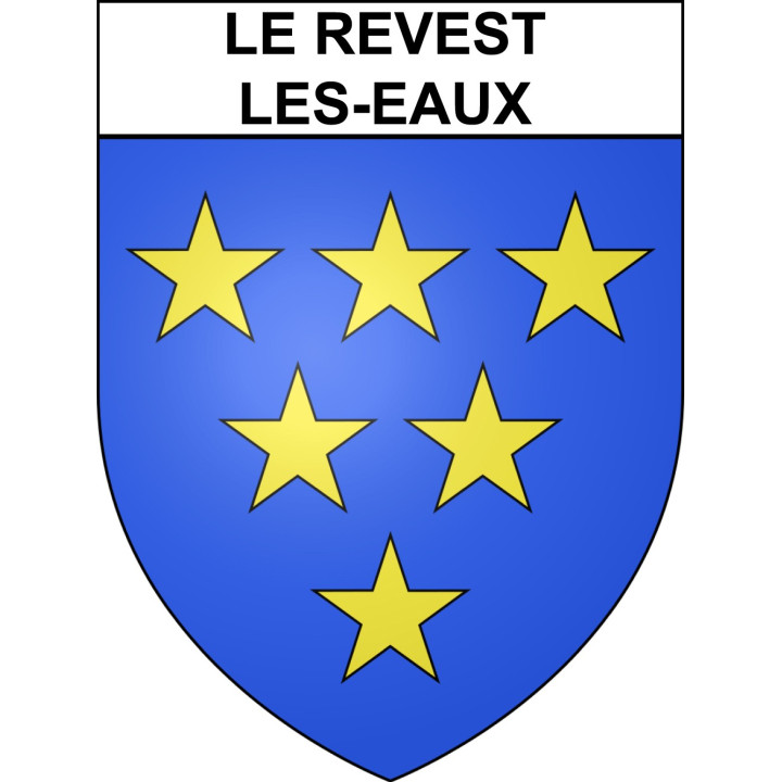 Le Revest-les-Eaux 83 ville sticker blason écusson autocollant adhésif