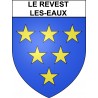 Le Revest-les-Eaux 83 ville sticker blason écusson autocollant adhésif