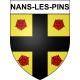 Pegatinas escudo de armas de Nans-les-Pins adhesivo de la etiqueta engomada