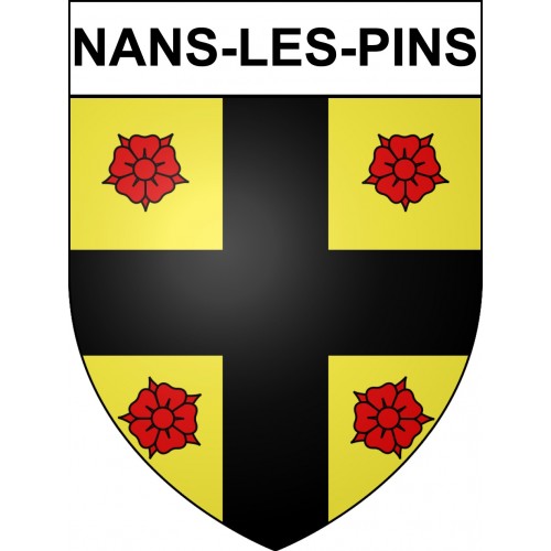 Nans-les-Pins Sticker wappen, gelsenkirchen, augsburg, klebender aufkleber