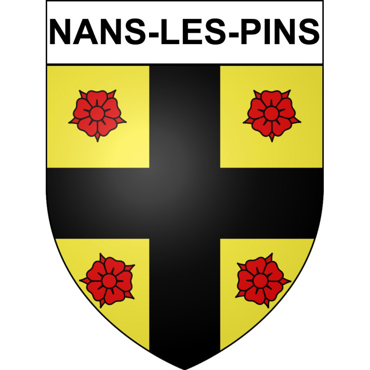 Nans-les-Pins 83 ville sticker blason écusson autocollant adhésif