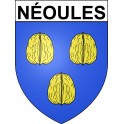Pegatinas escudo de armas de Néoules adhesivo de la etiqueta engomada