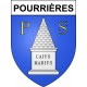 Pourrières 83 ville sticker blason écusson autocollant adhésif
