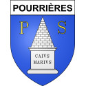 Stickers coat of arms Pourrières adhesive sticker