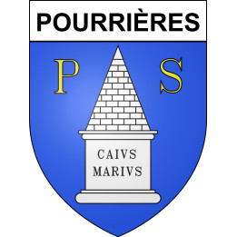 Stickers coat of arms Pourrières adhesive sticker