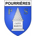 Stickers coat of arms Pourrières adhesive sticker