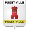 Pegatinas escudo de armas de Puget-Ville adhesivo de la etiqueta engomada