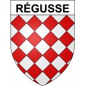 Stickers coat of arms Régusse adhesive sticker