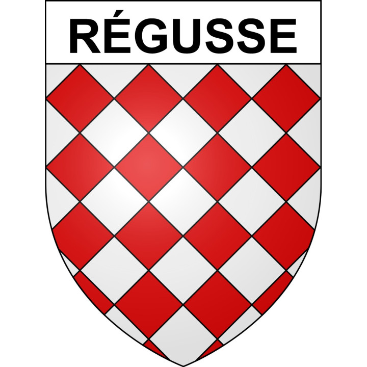 Régusse Sticker wappen, gelsenkirchen, augsburg, klebender aufkleber