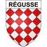 Pegatinas escudo de armas de Régusse adhesivo de la etiqueta engomada