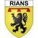 Pegatinas escudo de armas de Rians adhesivo de la etiqueta engomada