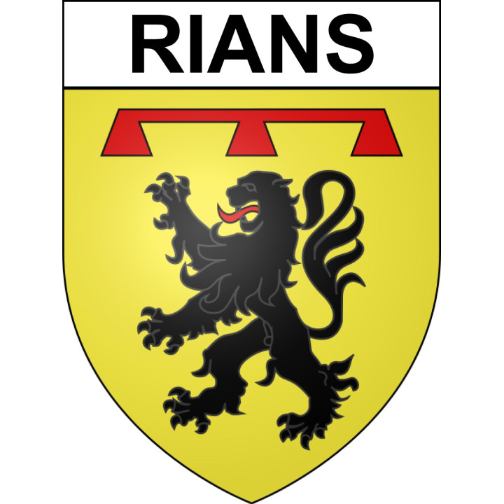 Pegatinas escudo de armas de Rians adhesivo de la etiqueta engomada