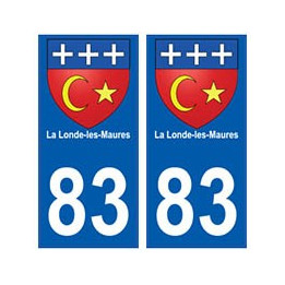 83 La Londe-les-Maures autocollant plaque immatriculation ville
