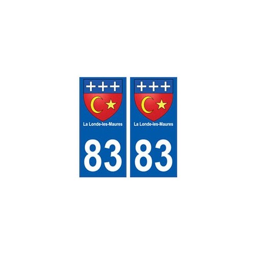 83 La Londe-les-Maures autocollant plaque immatriculation ville