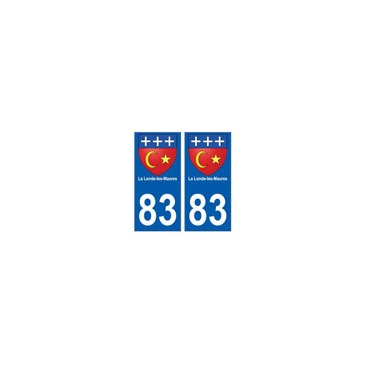 83 La Londe-les-Maures autocollant plaque immatriculation ville