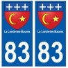 83 La Londe-les-Maures autocollant plaque immatriculation ville