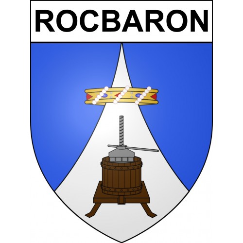 Pegatinas escudo de armas de Rocbaron adhesivo de la etiqueta engomada