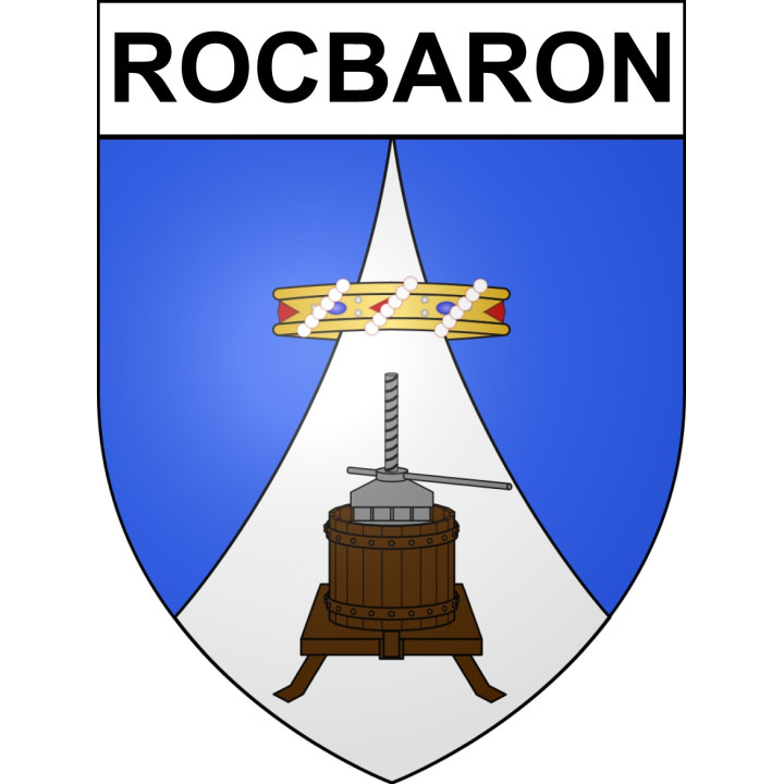 Rocbaron 83 ville sticker blason écusson autocollant adhésif