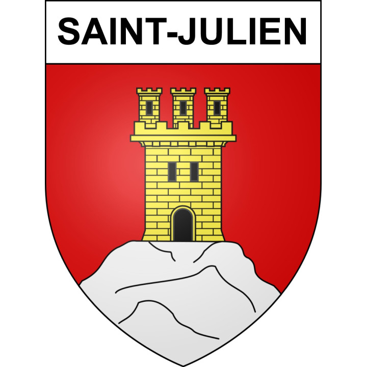 Stickers coat of arms Saint-Julien adhesive sticker