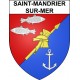 Pegatinas escudo de armas de Saint-Mandrier-sur-Mer adhesivo de la etiqueta engomada