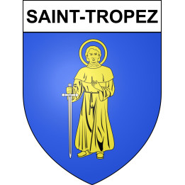 Pegatinas escudo de armas de Saint-Tropez adhesivo de la etiqueta engomada