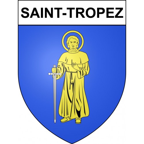 Pegatinas escudo de armas de Saint-Tropez adhesivo de la etiqueta engomada