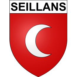 Pegatinas escudo de armas de Seillans adhesivo de la etiqueta engomada