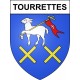 Stickers coat of arms Tourrettes adhesive sticker