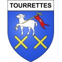 Stickers coat of arms Tourrettes adhesive sticker