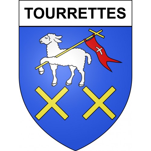 Tourrettes 83 ville sticker blason écusson autocollant adhésif