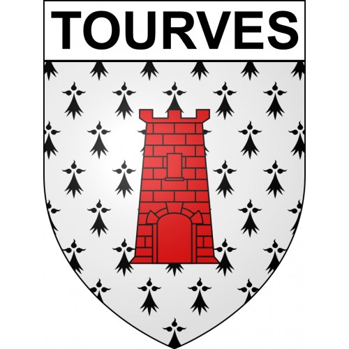Tourves 83 ville sticker blason écusson autocollant adhésif