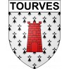 Tourves 83 ville sticker blason écusson autocollant adhésif