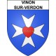 Pegatinas escudo de armas de Vinon-sur-Verdon adhesivo de la etiqueta engomada