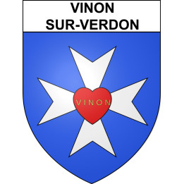 Pegatinas escudo de armas de Vinon-sur-Verdon adhesivo de la etiqueta engomada